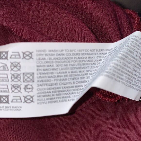 MNG Maroon Chema Shirt-S NWT - Picture 7 of 8